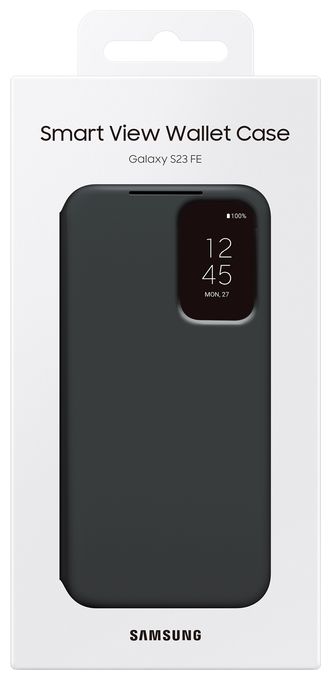 Geldbörsenhülle für Samsung Galaxy S23FE  Smart View Wallet Case (Schwarz) 