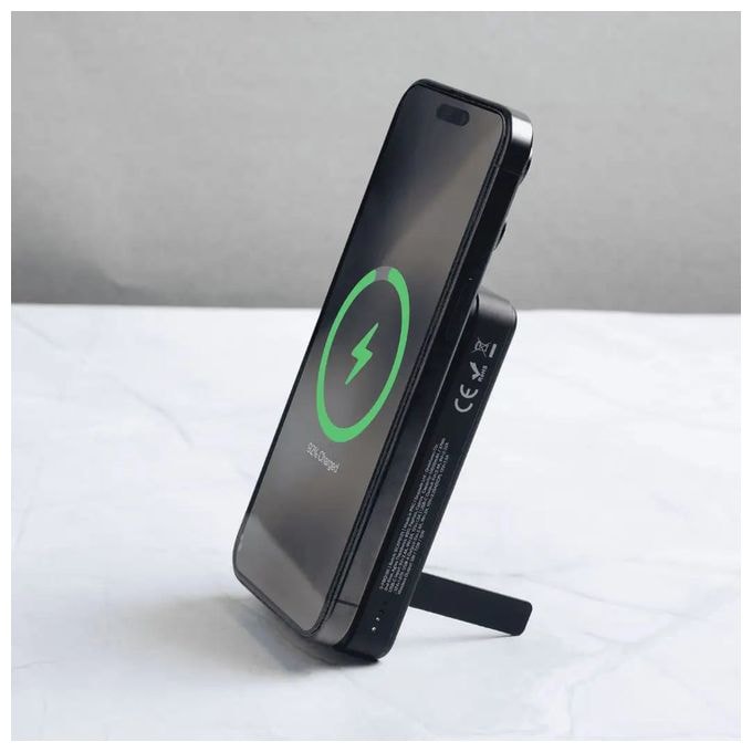 10000 mAh Powerbank USB Typ-C Kabelloses Laden  MagPower Max (Schwarz) 
