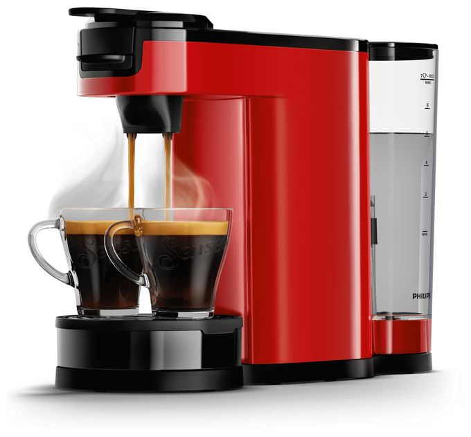 Kaffeepad, Gemahlener Kaffee Maschine  HD6592/84 Senseo Switch (Schwarz, Rot) 