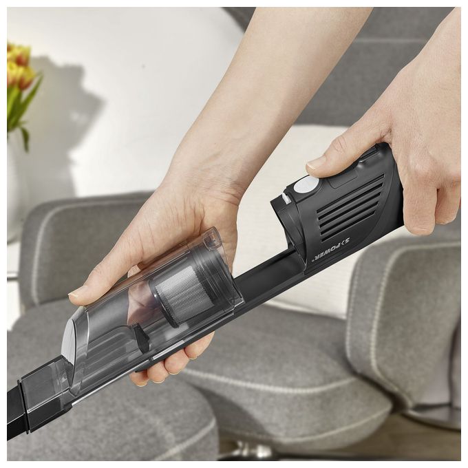 Handstaubsauger Beutellos bis 30 min Laufzeit 11,1 V HEPA  HV9589 (Schwarz) 