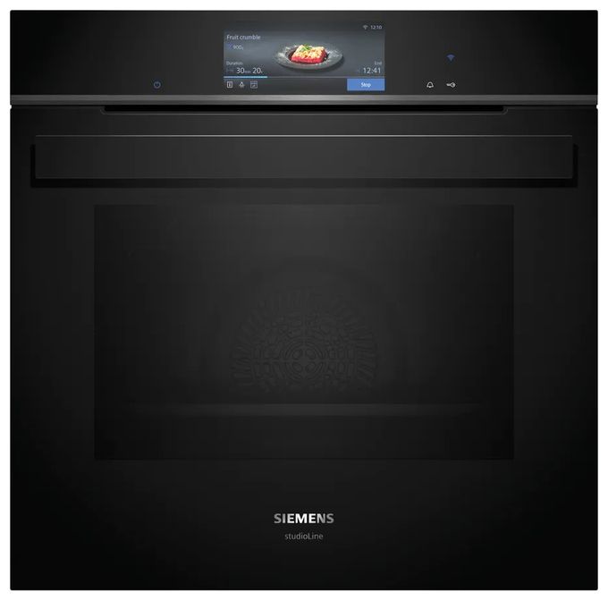 Einbaubackofen groß AutoClean (Edelstahl, Schwarz) iQ700 HB978GMB1 