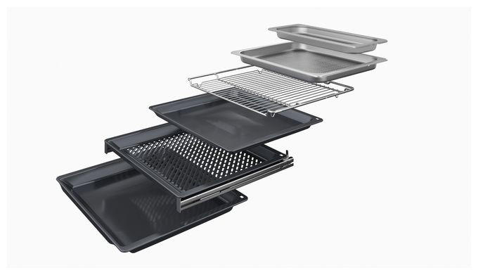 Einbaubackofen groß Dampfgaren AutoClean (Schwarz) iQ700 HS938GDM1 