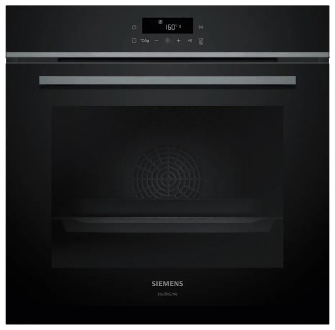 Einbaubackofen groß AutoClean (Schwarz/Edelstahl) iQ300 HB472G0B3 