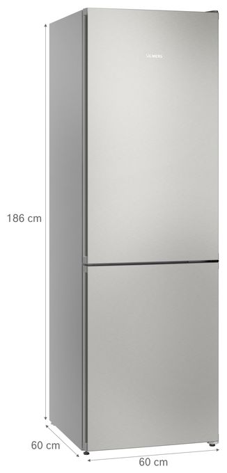 218 l / 103 l Kühl-Gefrierkombi freistehend NoFrost 111 kWh Jahr  iQ300 KG36NVIAG (Edelstahl) 