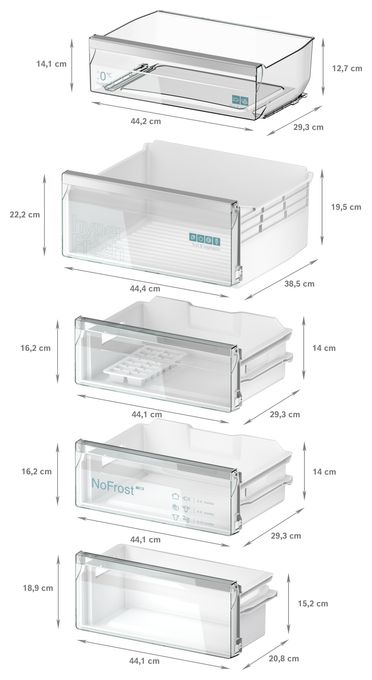 215 l / 75 l 194 cm Einbau Kühl-/Gefrierkombination 184 kWh NoFrost iQ300 KI96NVFD0 