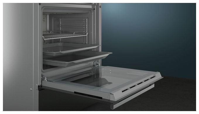 Freistehender Herd Elektro normal mit Glaskeramik Kochfeld iQ500 HK9S5A240 