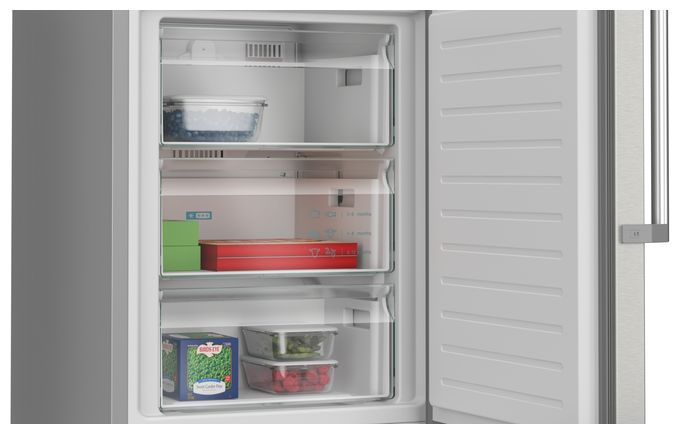 260 l / 103 l Kühl-Gefrierkombi freistehend NoFrost 129 kWh Jahr  iQ500 KG39NAIBT (Edelstahl) 