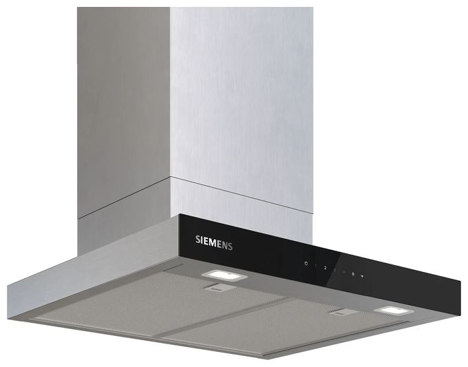 Abluft/Umluft Dunstabzugshaube/Esse Wand 60 cm (Schwarz, Edelstahl) iQ500 LC67BDN30 
