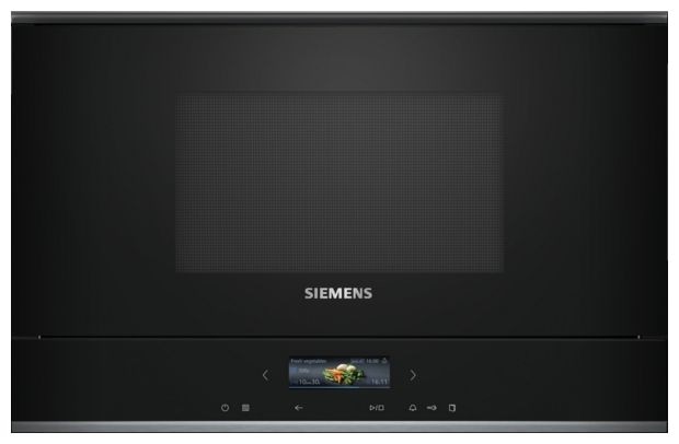 Einbau-Mikrowelle 900 W Größe: mittel 5 Stufen (Schwarz) iQ700 BF722R1B1 