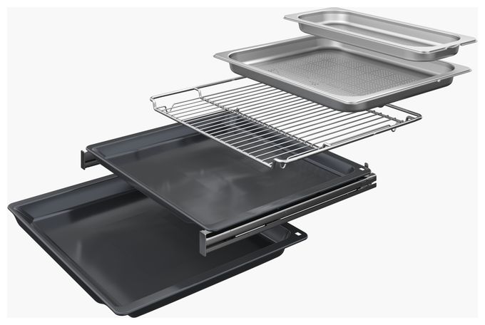 Einbaubackofen kompakt Dampfgaren AutoClean (Schwarz) iQ700 CS938GDD2 