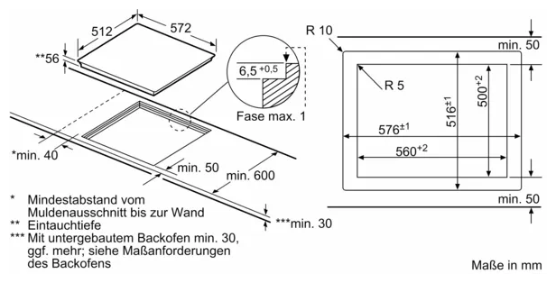 60 cm Induktionskochfeld 4 Kochzonen iQ700 EX607NYV6E autarkes 