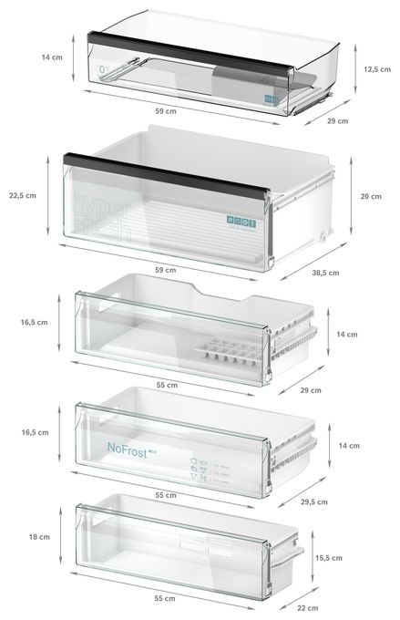 284 l Kühlteil 98 l Gefrierteil Einbau Kühl-/Gefrierkombination NoFrost iQ500 KB96NSDD0 