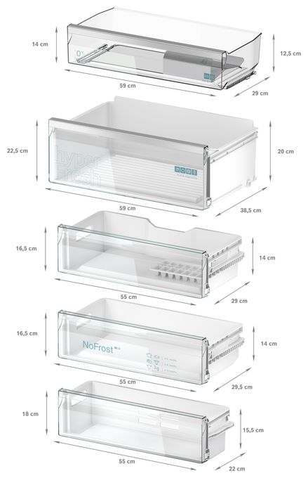 285 l Kühlteil 98 l Gefrierteil Einbau Kühl-/Gefrierkombination NoFrost iQ300 KB96NVFE1 