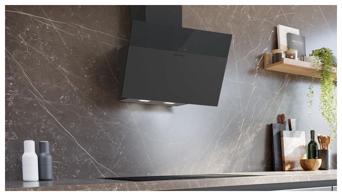 Dunstabzugshaube Wand 60 cm Abluft/Umluft (Schwarz) iQ300 LC65KDFDK 