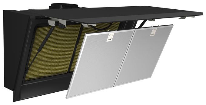 Dunstabzugshaube Wand 90 cm Abluft/Umluft (Schwarz) iQ700 LC91KLT65 