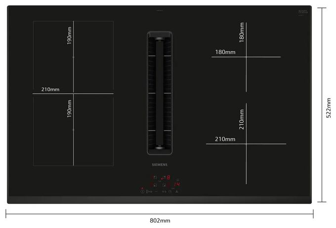 Backofen-Set groß AutoClean activeClean mit autarkem 80 cm Induktions Kochfeld PQ227EA51Z (HB271ABB3 + ED851BS16E) 