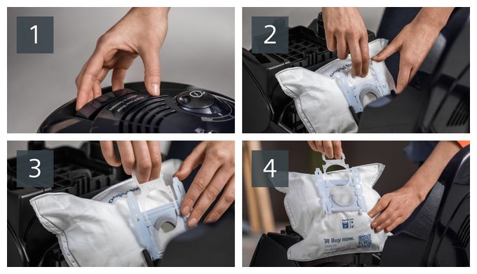 Bodenstaubsauger mit Staubbeutel 600 W Micro  VS06A111 (Blau) 