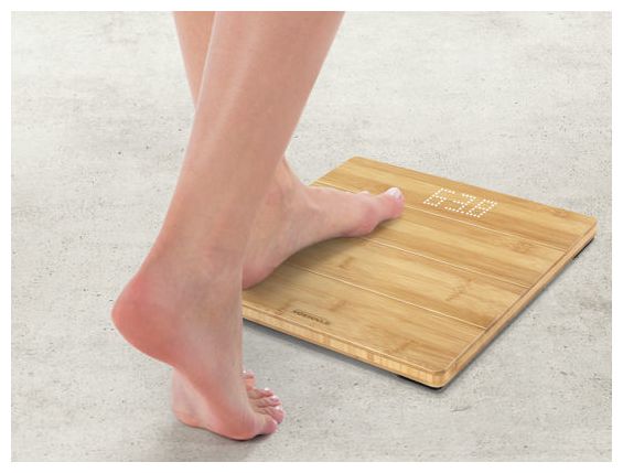 Elektronische Personenwaage bis 180 kg 63880 Style Sense Bamboo Magic 