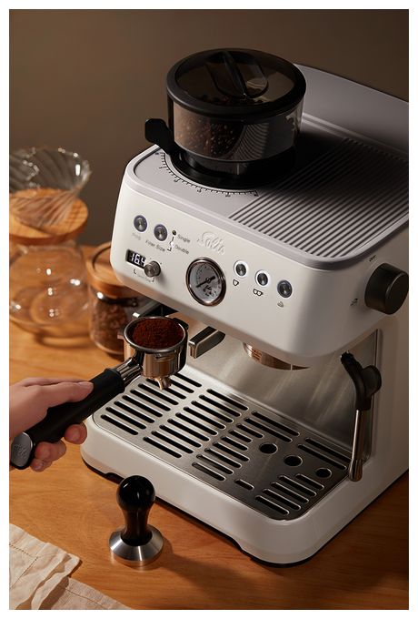 Siebträger Kaffeemaschine 1645 W  1019 Perfetta Grind & Infuse (Weiß) 