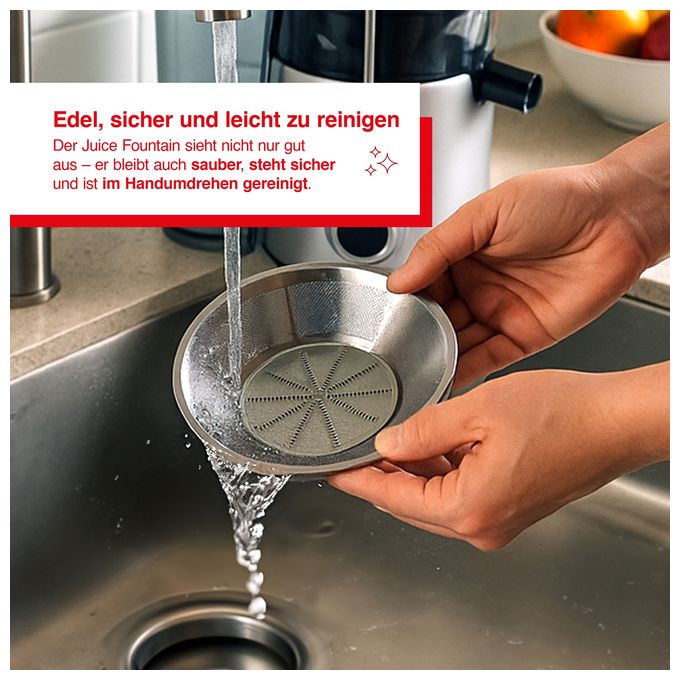1200 W  8451 Juice Fountain Compact (Schwarz, Silber) 