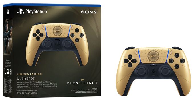 Analog / Digital Gamepad für PlayStation 5, Android, MAC, PC, iOS  DualSense Wireless Controller - 007 First Light Limited Edition (Schwarz, Gold) 