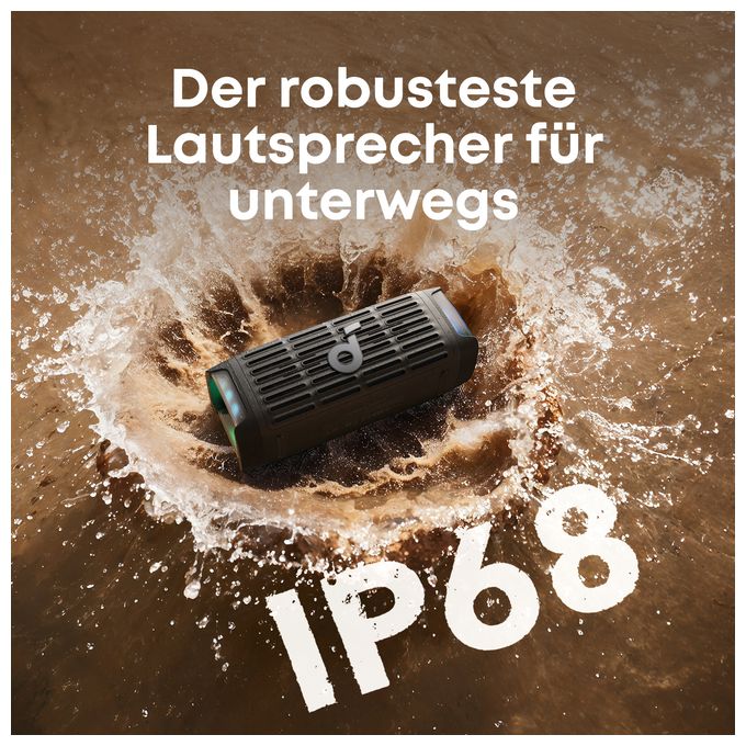 50 W Bluetooth Lautsprecher IP68 Laufzeit bis 16 h  Boom 3i (Schwarz) 
