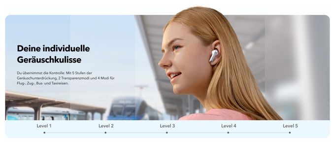 In-Ear Bluetooth Kopfhörer kabellos 10 h Laufzeit IPX4  Liberty 4 NC (Weiß) 
