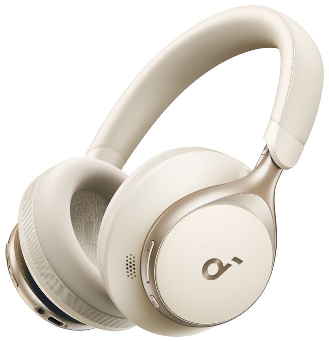 Ohraufliegender Bluetooth Kopfhörer kabelgebunden&kabellos  Space One (Cremefarben) 