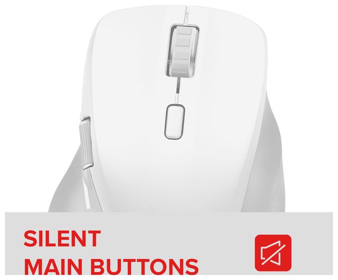 3200 DPI Gaming Maus Optisch  Libera Silent (Weiß) 