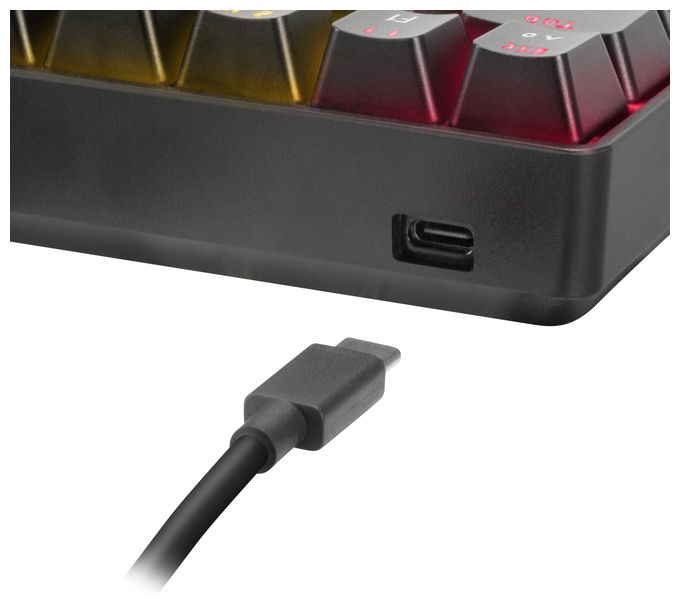 RGB-LED Gaming Tastatur USB  SL-670015 (Schwarz) 