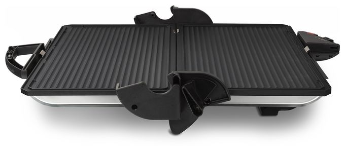 2000 W mit 370 x 230 mm Fläche  PG4.3 Kontaktgrill (Schwarz/Chrom) 