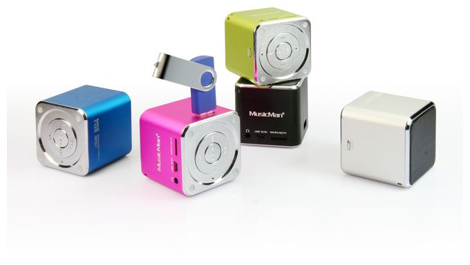 Mini MusicMan portabler Lautsprecher (Schwarz) 