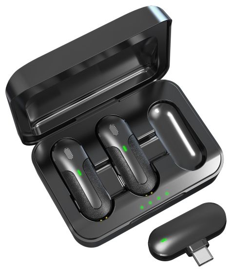  TX-301 Dual Wireless Mini Mikrofon Set (Schwarz) 