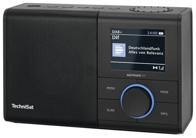 Bluetooth DAB+, FM, VHF Radio Tragbar  Digitradio 217 (Schwarz) 
