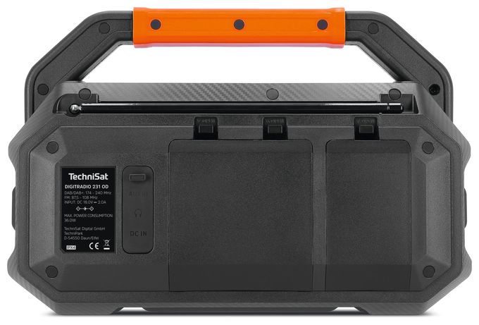 Bluetooth DAB+, FM Radio Tragbar IPX4  DigitRadio 231OD (Schwarz) 