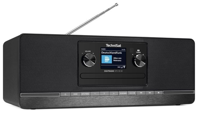 Bluetooth DAB+, FM Radio Internet  DigitRadio 372CD IR (Schwarz) 
