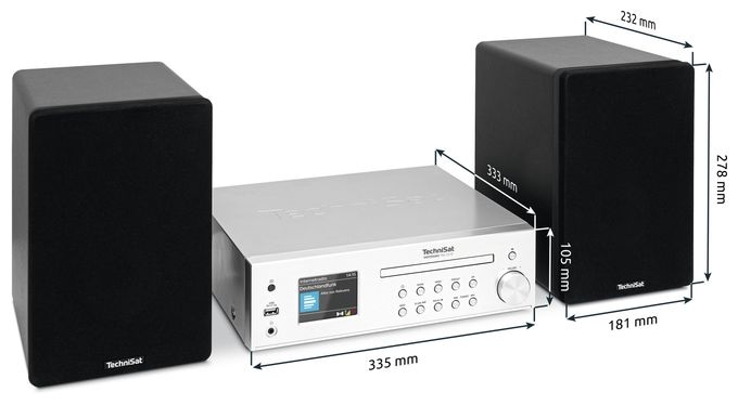 CD Payer DAB+, FM Radio  DigitRadio 760CD IR (Silber) 