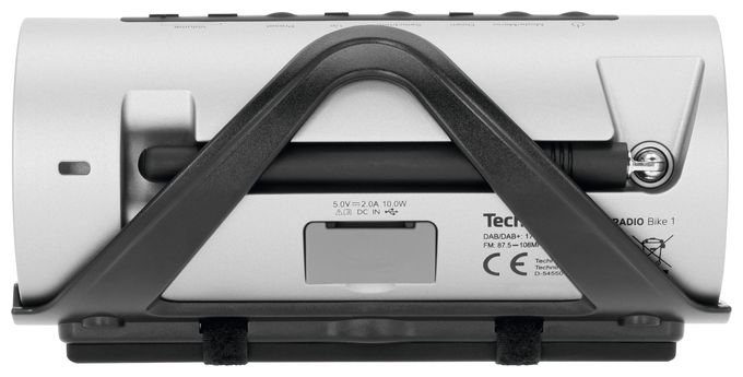Bluetooth DAB+, FM Radio Tragbar UV-beständig, Wasserfest IP65  DigitRadio Bike 1 (Schwarz, Silber) 