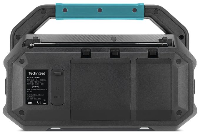 Bluetooth DAB+, FM Radio Tragbar IPX4  Viola 231OD (Schwarz) 