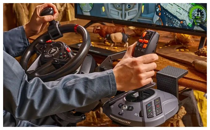 Joystick für PC, Xbox Series S, Xbox Series X  SimTask FarmStick X (Schwarz, Grau) 