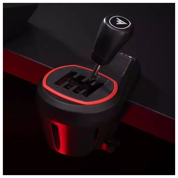 Schalthebel-Erweiterung für Rennlenkrad PlayStation 5, PlayStation 4, Xbox One, Xbox Series S, Xbox Series X, PC PS5, PS4, Xbox One and Xbox Series X|S Thrustmaster Force Feedback racing wheels Kabelgebunden  TH8S (Schwarz, Rot) 