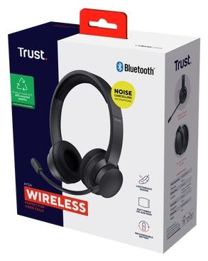 Ohraufliegender Bluetooth Kopfhörer kabelgebunden&kabellos USB Typ-C  Ayda (Schwarz) 