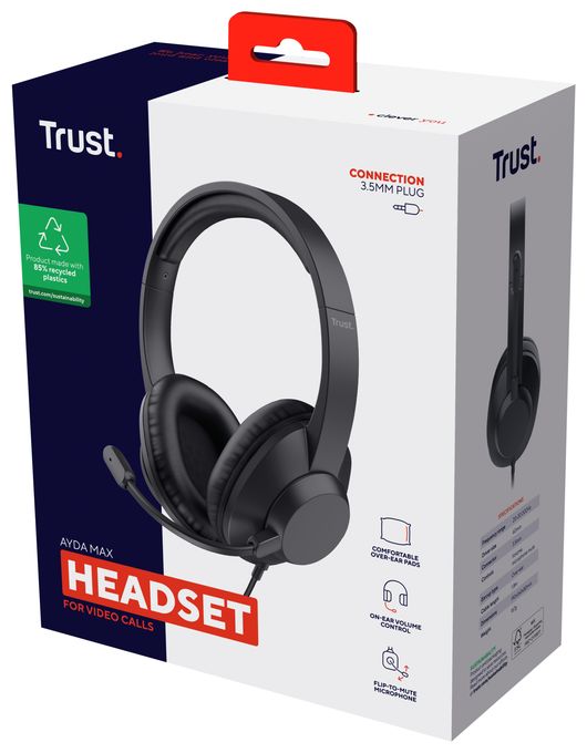 Over Ear Kopfhörer Kabelgebunden  Ayda Max (Schwarz) 