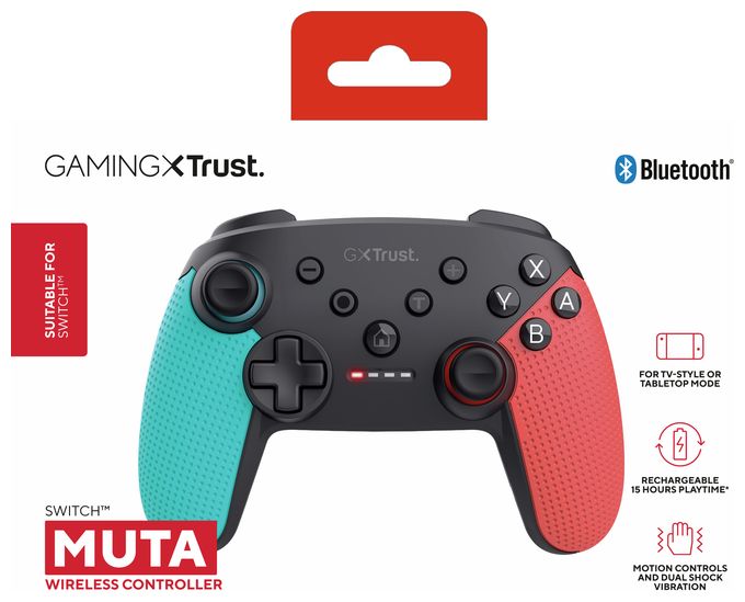 Gamepad für Nintendo Switch, Nintendo Switch Lite  GXT1246 Muta (Schwarz, Blau, Rot) 