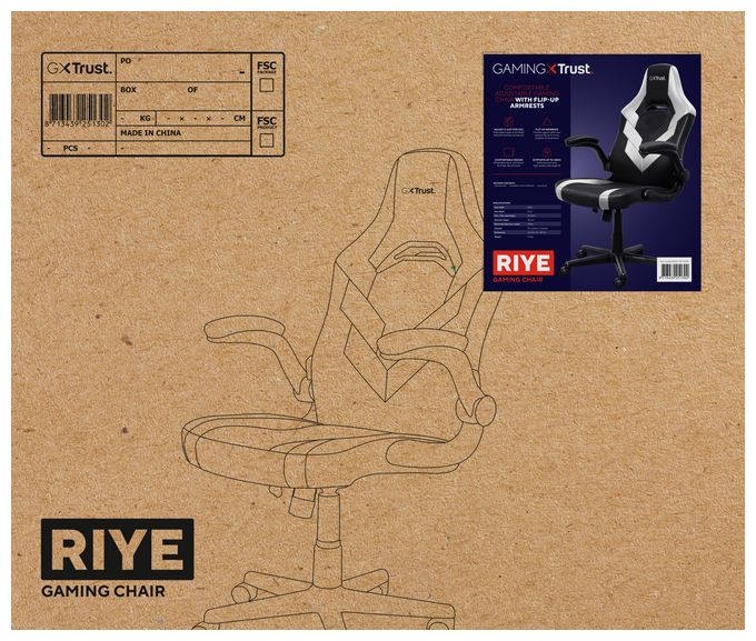 Gamingstuhl bis 140 kg GXT703W Riye 
