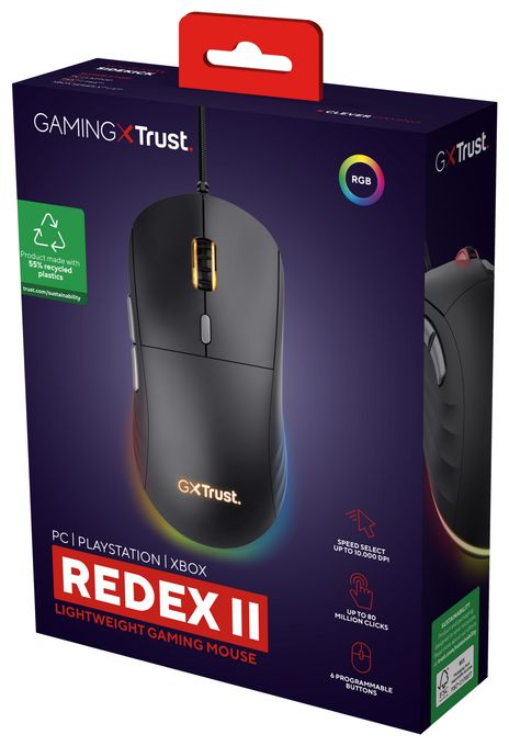 10000 DPI Gaming Maus Laser  GXT925 REDEX II (Schwarz) 