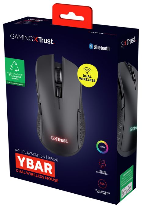 7200 DPI Gaming Maus Laser  GXT931 Ybar (Schwarz) 