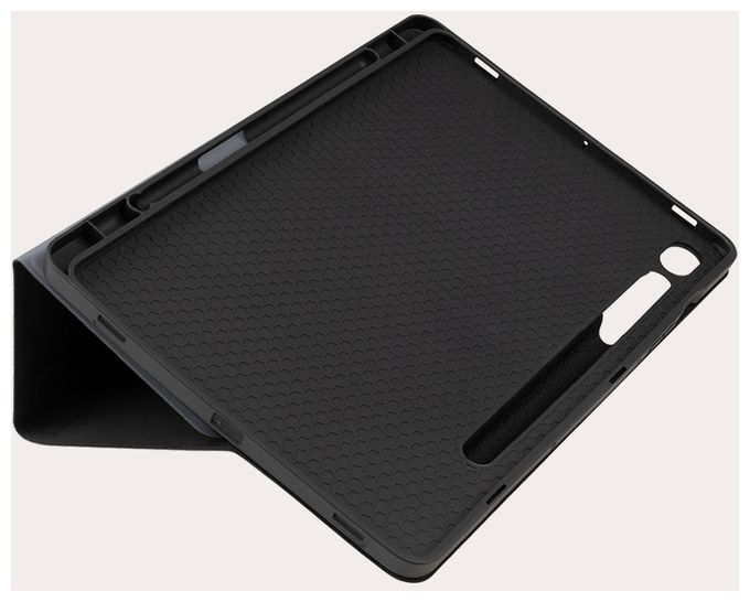 Folio aus Nylon, Thermoplastische Polyurethane (TPU) für Samsung Galaxy Tab S9+ (12,4") 2023, Tab S9 FE+ (12,4") 2023 bis 31,5 cm (12.4") Kratzresistent mit Magnetverschluss (Grau) Gala 