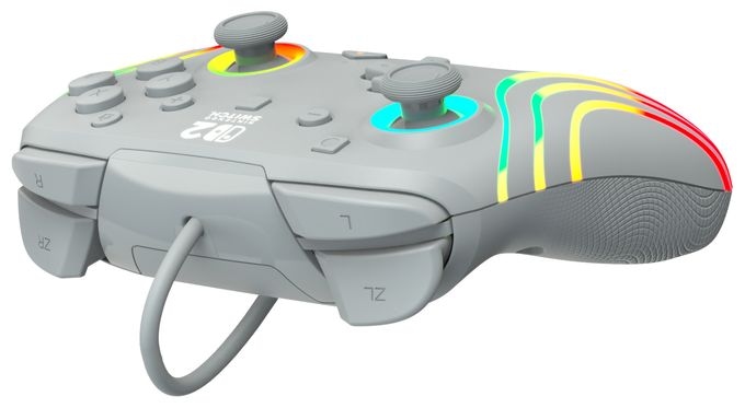 Gamepad für Nintendo Switch, Nintendo Switch 2, Nintendo Switch OLED  Afterglow Wave Wired Controller (Grau) 