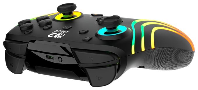 Gamepad für Nintendo Switch, Nintendo Switch 2, Nintendo Switch Lite, Nintendo Switch OLED  Afterglow Wave Wireless Controller (Schwarz) 